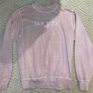 Brandy Melville pink New York crew neck